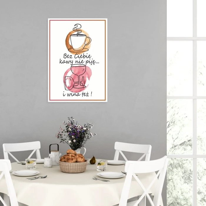 Plakat metalowy bez ciebie Prezent