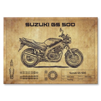 Poster metal Suzuki GS 500 gift