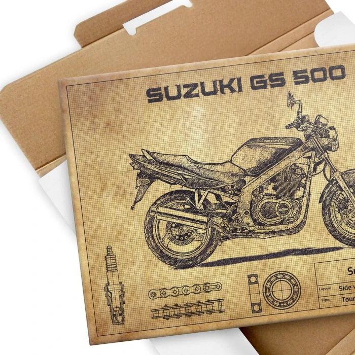 Plakat metalowy Suzuki GS 500 Prezent