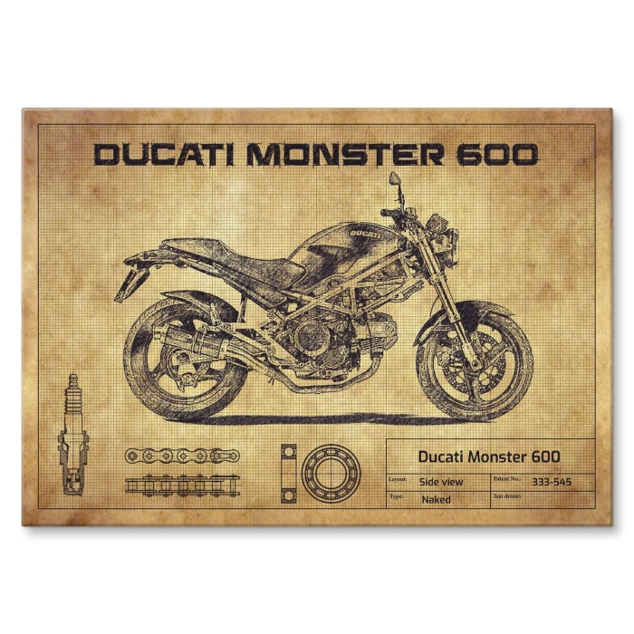 Poster metal Ducati Monster 600 gift
