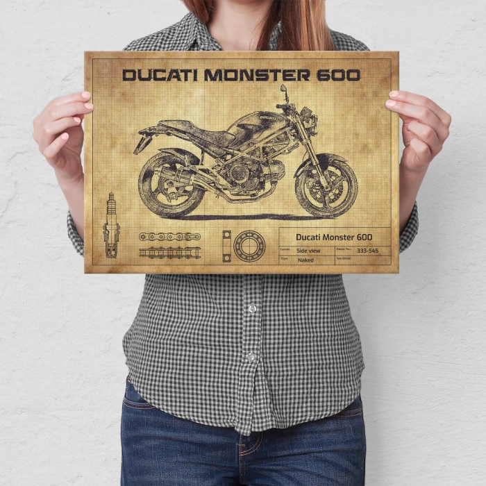 Poster metal Ducati Monster 600 gift