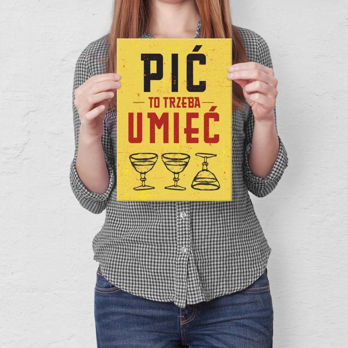Poster metal pić trzeba umieć gift