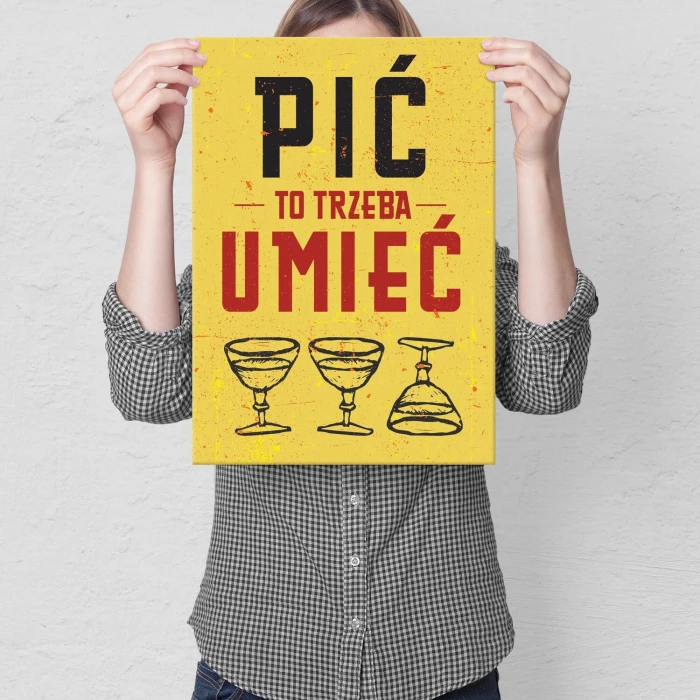 Poster metal pić trzeba umieć gift