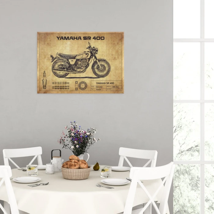 Poster metal Yamaha SR 400 gift