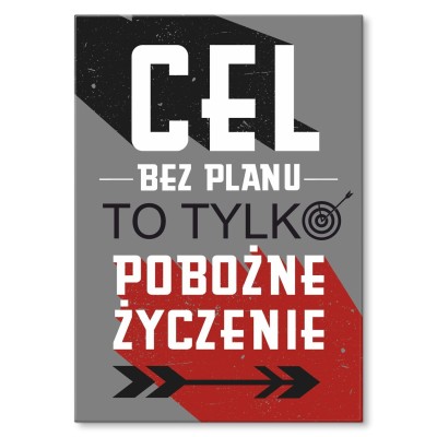 Plakat metalowy cel bez planu Prezent