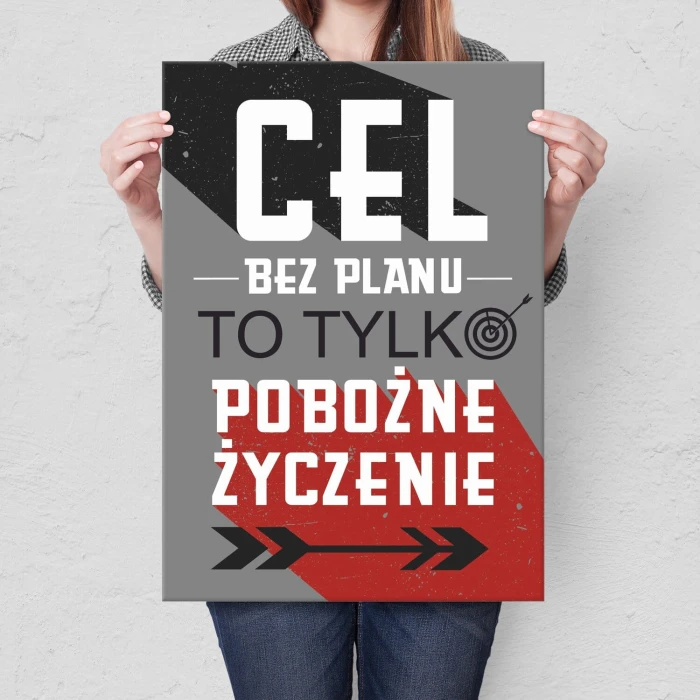 Plakat metalowy cel bez planu Prezent