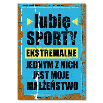 Plakat metalowy sporty ekstremalne Prezent