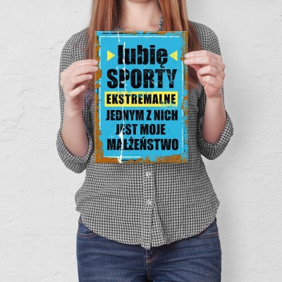 Plakat metalowy sporty ekstremalne Prezent