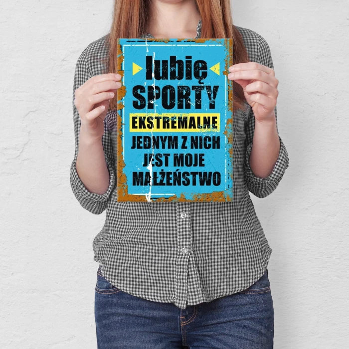 Plakat metalowy sporty ekstremalne Prezent