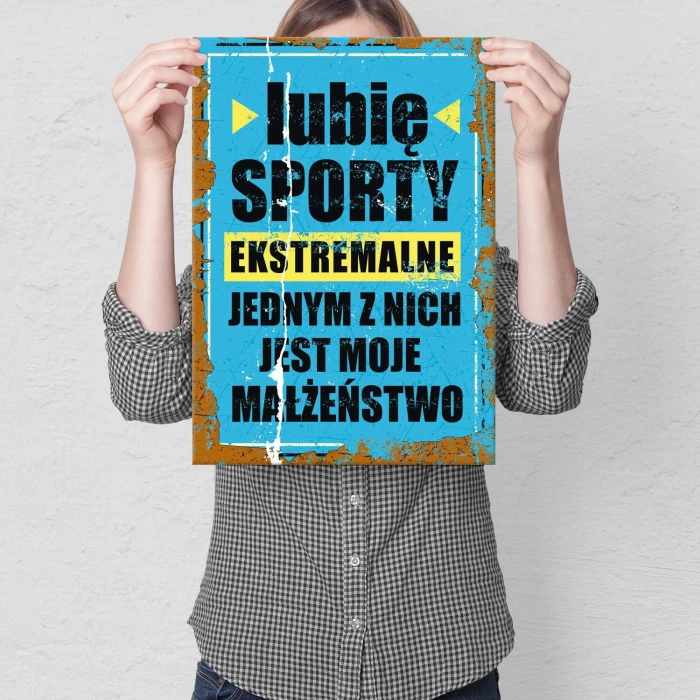 Plakat metalowy sporty ekstremalne Prezent