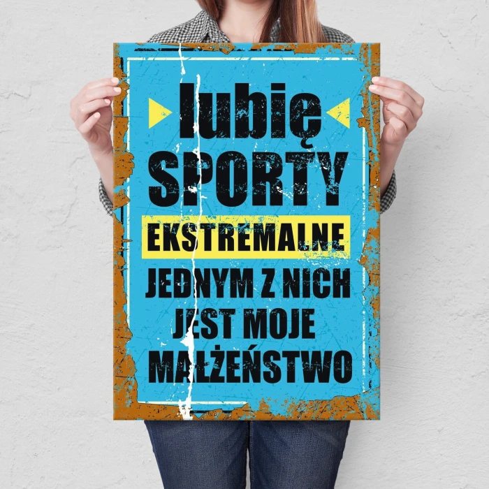 Plakat metalowy sporty ekstremalne Prezent