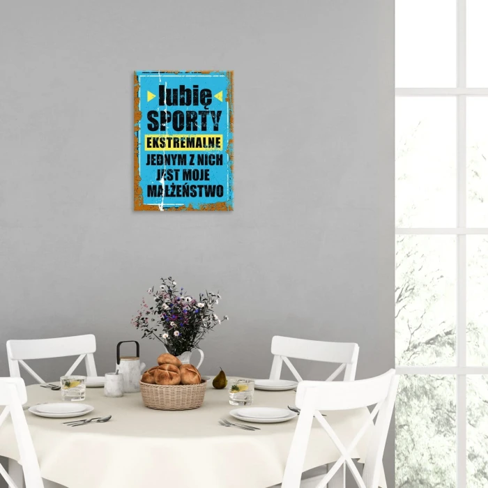Plakat metalowy sporty ekstremalne Prezent