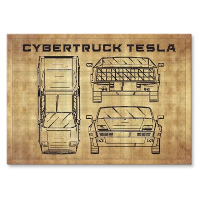Poster metal cybertruck tech gift