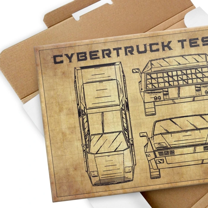 Poster metal cybertruck tech gift