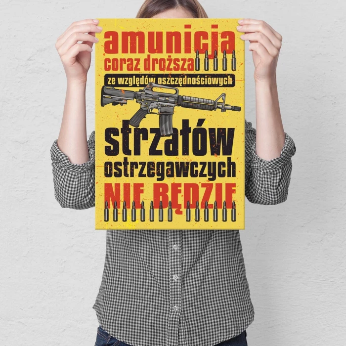 Poster metal amunicja coraz droższa gift