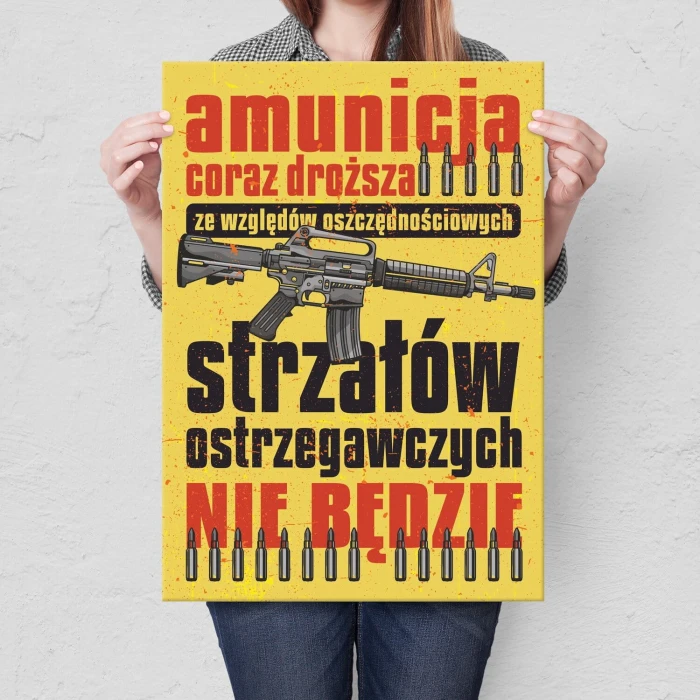 Poster metal amunicja coraz droższa gift