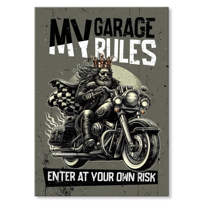 Poster metal my garage king gift