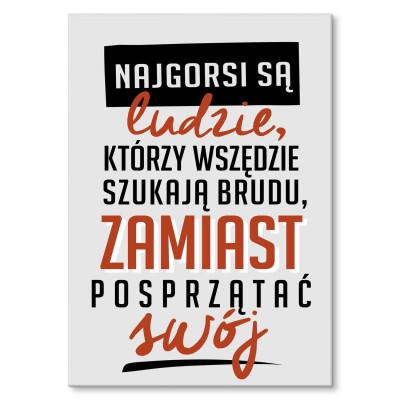 Poster metal najgorsi ludzie gift