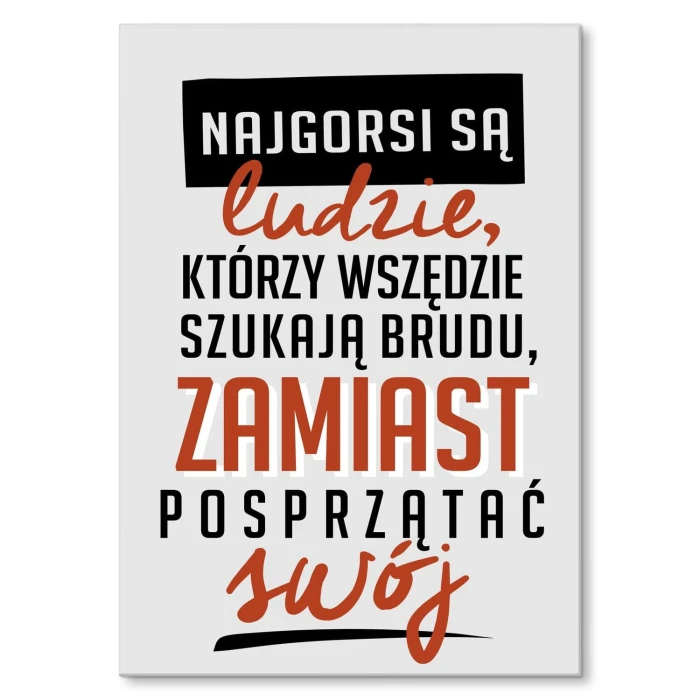 Plakat metalowy najgorsi ludzie Prezent