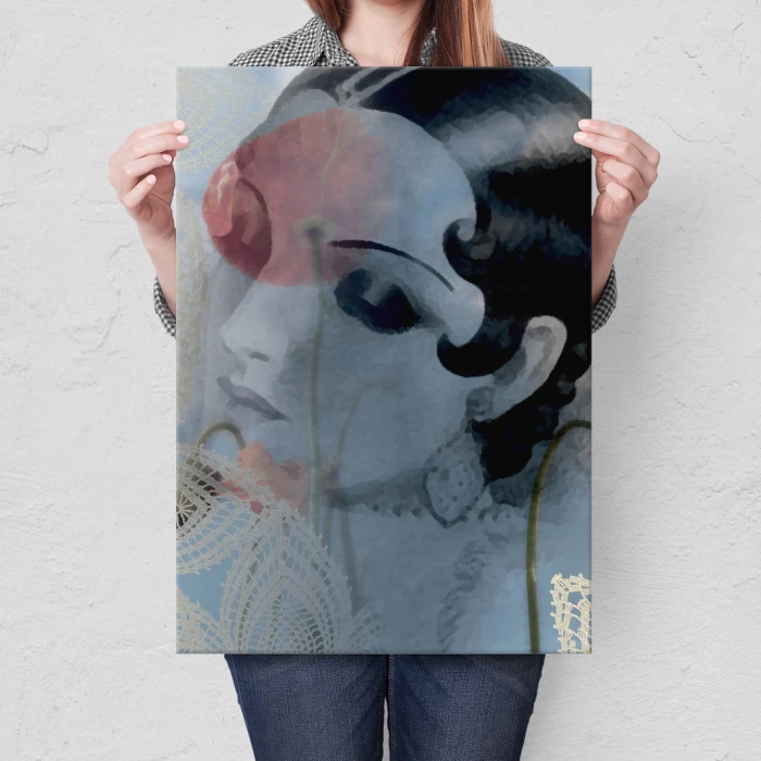 Plakat metalowy Retro kobieta Prezent