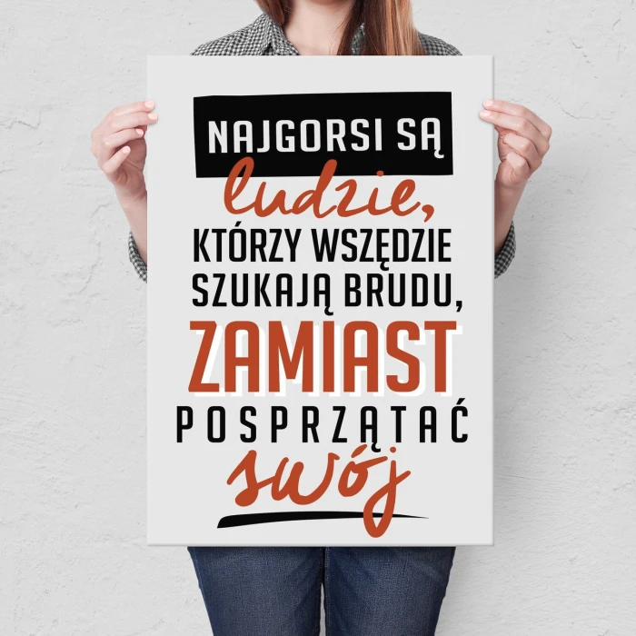 Plakat metalowy najgorsi ludzie Prezent