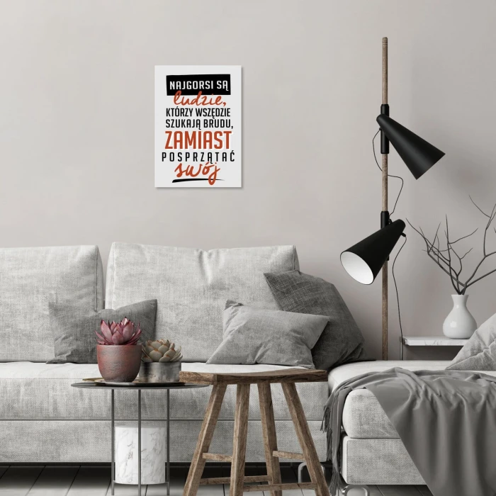 Plakat metalowy najgorsi ludzie Prezent