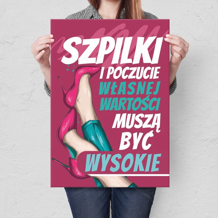Poster metal szpilki i poczucie wartości gift