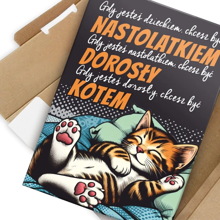 Plakat metalowy chcesz być kotem Prezent