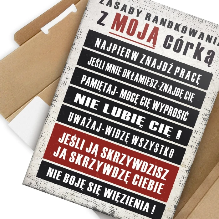 Poster metal zasady randkowania gift