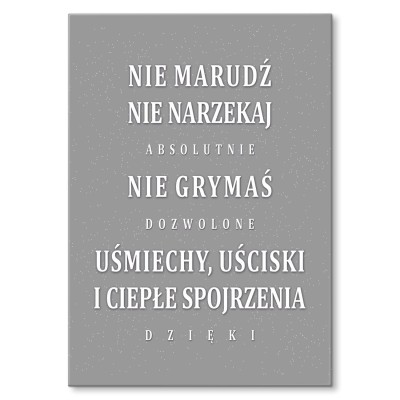 Poster metal nie marudź gift