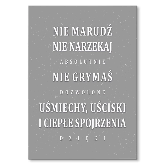 Poster metal nie marudź gift