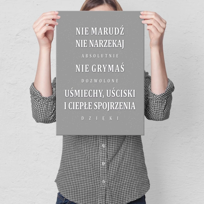 Poster metal nie marudź gift