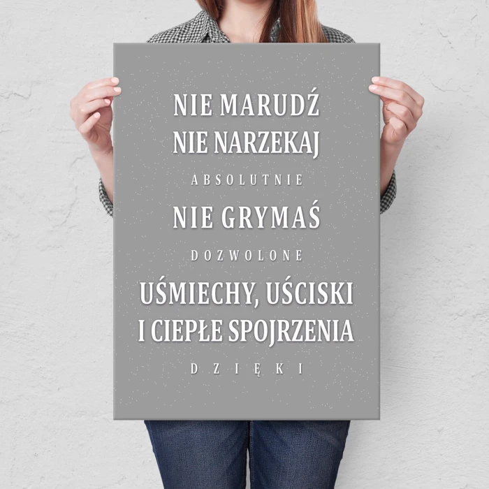 Poster metal nie marudź gift