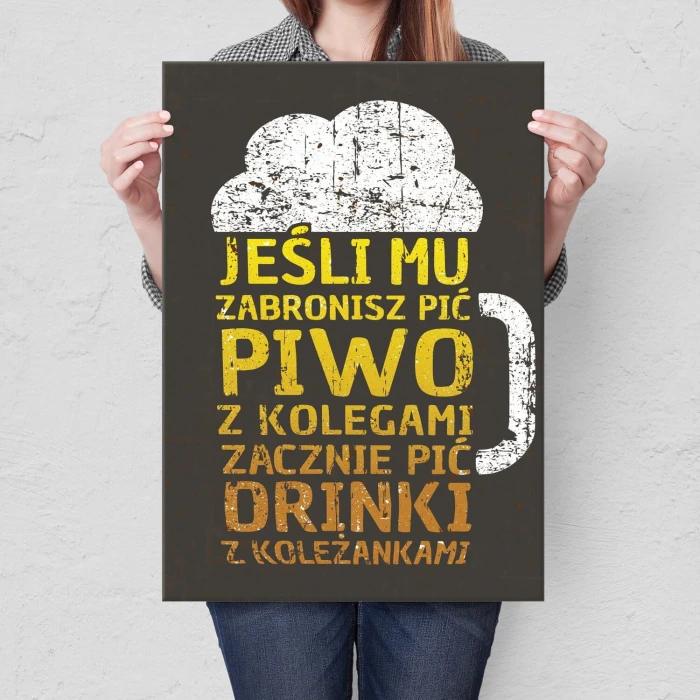 Poster metal jeśli zabronisz gift