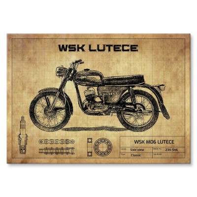Plakat metalowy WSK Lutece Prezent