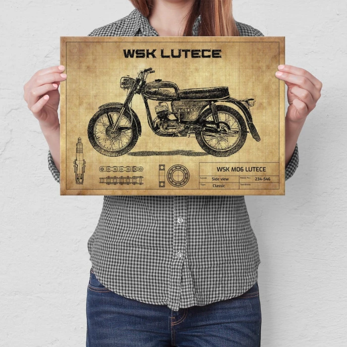 Plakat metalowy WSK Lutece Prezent