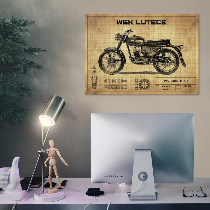 Plakat metalowy WSK Lutece Prezent
