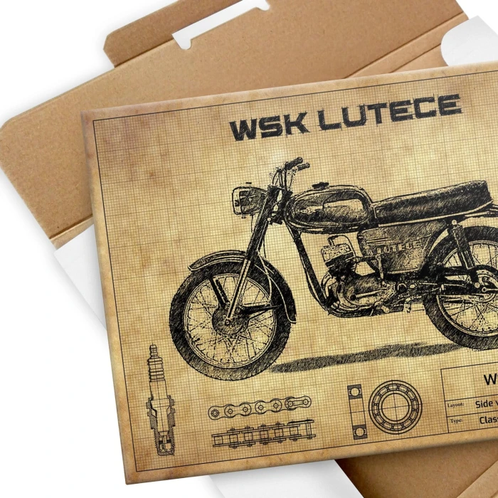 Plakat metalowy WSK Lutece Prezent