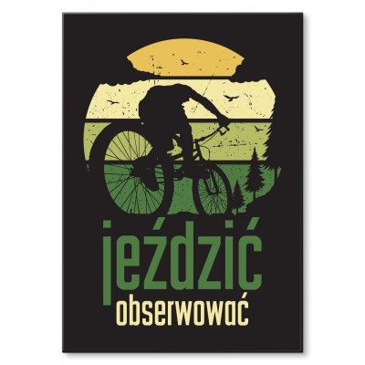 Plakat metalowy jeździć obserwować. rower Prezent
