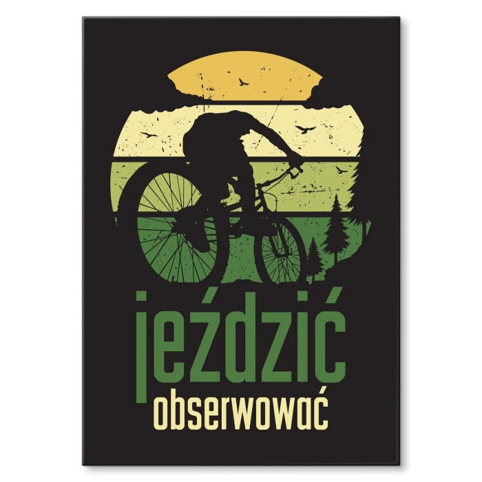 Plakat metalowy jeździć obserwować. rower Prezent