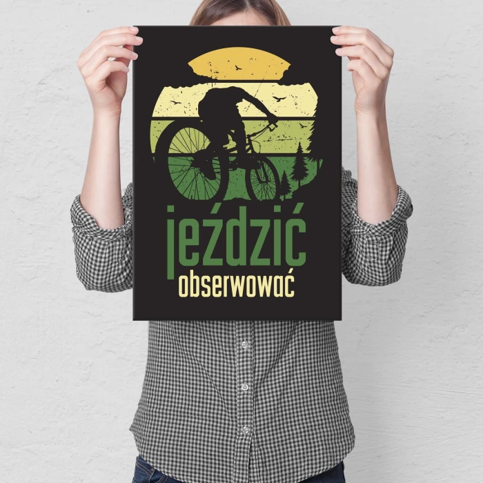 Poster metal jeździć obserwować. rower gift