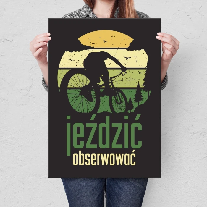 Poster metal jeździć obserwować. rower gift