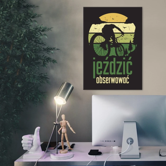 Plakat metalowy jeździć obserwować. rower Prezent