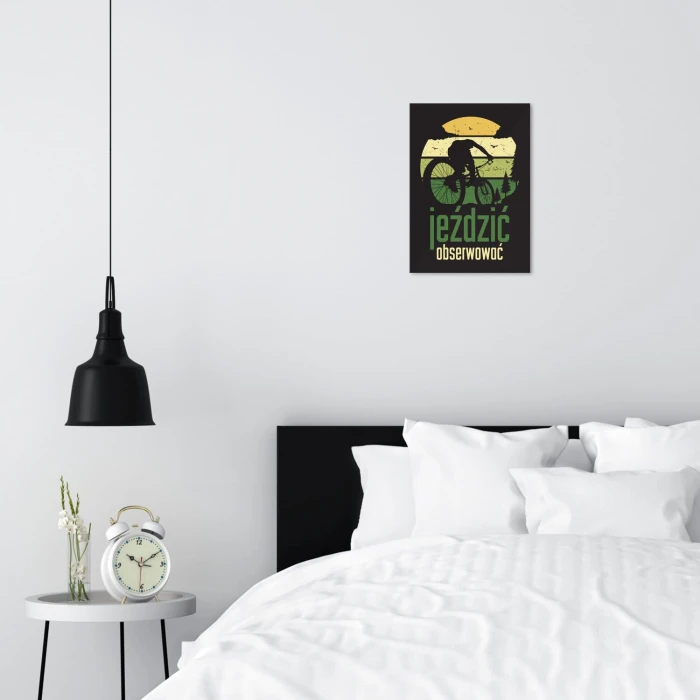 Plakat metalowy jeździć obserwować. rower Prezent