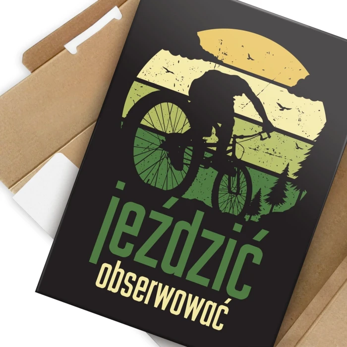 Plakat metalowy jeździć obserwować. rower Prezent