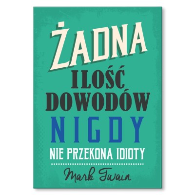 Plakat metalowy ilość dowodów Prezent