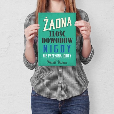 Plakat metalowy ilość dowodów Prezent