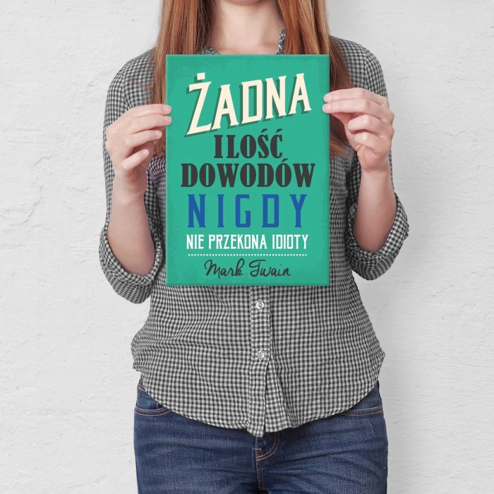 Plakat metalowy ilość dowodów Prezent