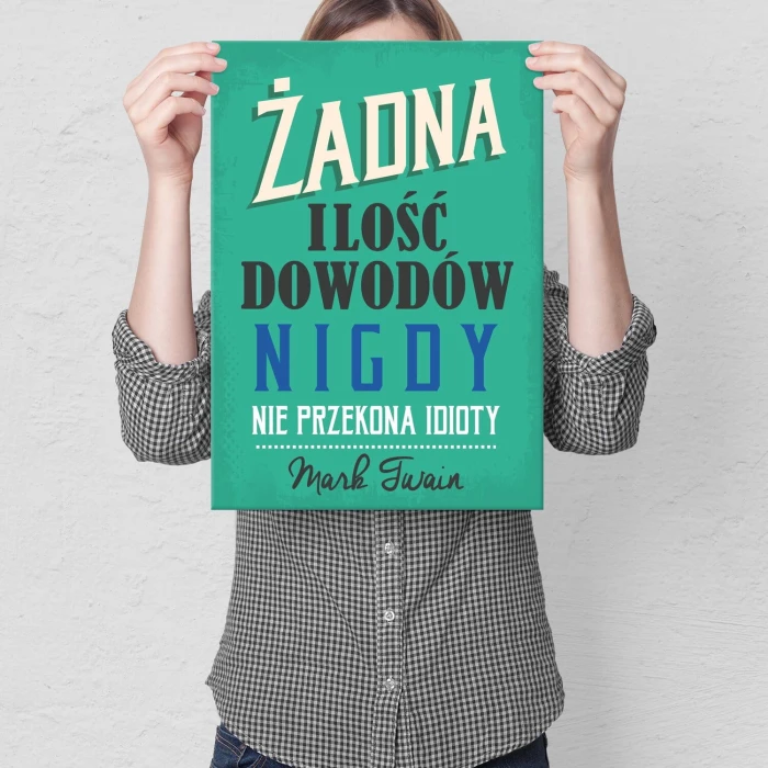 Plakat metalowy ilość dowodów Prezent