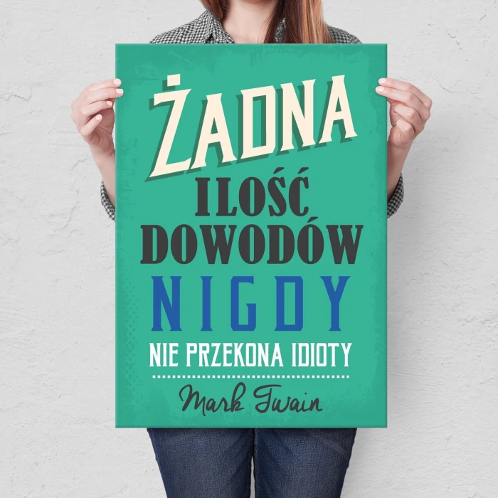 Plakat metalowy ilość dowodów Prezent